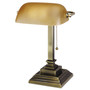 Alera Traditional Banker's Lamp with USB, 10w x 10d x 15h, Antique Brass (ALELMP517AB) View Product Image