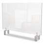 Ghent Clear Partition Extender with Attached Clamp, 29 x 3.88 x 30, Thermoplastic Sheeting (GHEPEC3029A) View Product Image