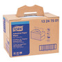 Tork Industrial Paper Wiper, 4-Ply, 12.8 x 16.5, Unscented, Blue, 180/Carton