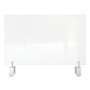 Ghent Clear Partition Extender with Attached Clamp, 36 x 3.88 x 18, Thermoplastic Sheeting