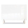 Ghent Clear Partition Extender with Attached Clamp, 42 x 3.88 x 18, Thermoplastic Sheeting Product Image 