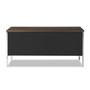 Alera Double Pedestal Steel Credenza, 60w x 24d x 29.5h, Mocha/Black