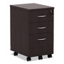 Alera Valencia Series Mobile Pedestal File, Left/Right, 3-Drawer: Box/Box/File, Legal/Letter, Espresso, 15.88 x 20.5 x 28.38 (ALEVA572816ES) View Product Image