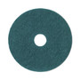 Boardwalk Heavy-Duty Scrubbing Floor Pads, 19" Diameter, Green, 5/Carton (BWK4019GRE) View Product Image