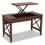 Alera Sit-to-Stand Table Desk, 47.25" x 23.63" x 29.5" to 43.75", Modern Walnut