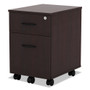 Alera Valencia Series Mobile Pedestal, Left or Right, 2-Drawers: Box/File, Legal/Letter, Mahogany, 15.88" x 19.13" x 22.88" (ALEVABFMY) View Product Image