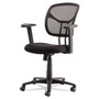 OIF Swivel/Tilt Mesh Task Chair with Adjustable Arms, Supports Up to 250 lb, 17.72" to 22.24" Seat Height, Black