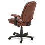 OIF Swivel/Tilt Bonded Leather Task Chair, Supports 250 lb, 16.93" to 20.67" Seat Height, Chestnut Brown Seat/Back, Black Base