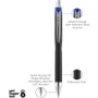 uniball Jetstream Hybrid Gel Pen, Retractable, Bold 1 mm, Blue Ink, Black/Silver/Blue Barrel