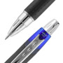 uniball Jetstream Hybrid Gel Pen, Retractable, Bold 1 mm, Blue Ink, Black/Silver/Blue Barrel
