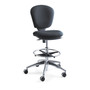 Safco Metro Collection Extended-Height Chair, Supports Up to 250 lb, 23" to 33" Seat Height, Black Seat/Back, Chrome Base (SAF3442BL) View Product Image