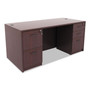Alera Valencia Series Full Pedestal File, Left/Right, 2 Legal/Letter-Size File Drawers, Medium Cherry, 15.63" x 20.5" x 28.5"