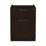 Alera Valencia Series Hanging Pedestal File, Left/Right, 2-Drawers: Box/File, Legal/Letter, Espresso, 15.63" x 20.5" x 19.25"