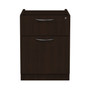 Alera Valencia Series Hanging Pedestal File, Left/Right, 2-Drawers: Box/File, Legal/Letter, Espresso, 15.63" x 20.5" x 19.25" (ALEVA552222ES) View Product Image