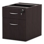 Alera Valencia Series Hanging Pedestal File, Left/Right, 2-Drawers: Box/File, Legal/Letter, Espresso, 15.63" x 20.5" x 19.25"