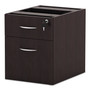 Alera Valencia Series Hanging Pedestal File, Left/Right, 2-Drawers: Box/File, Legal/Letter, Espresso, 15.63" x 20.5" x 19.25"