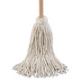 Boardwalk Handle/Deck Mop, #32 White Cotton Head, 54" Natural Wood Handle, 6/Pack