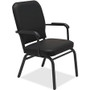 Lorell Oversize Stack Chairs with Arms - Black Seat Color - Vinyl Seat Material - Black Back Color - Vinyl Back Material - Steel Frame Material