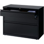 Lorell Lateral File Cabinet, 3-Drawer, 36"x18-5/8"x28", Black (LLR60929) View Product Image