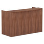 Alera Valencia Series Reception Desk with Transaction Counter, 71" x 35.5" x 42.5", Modern Walnut (ALEVA327236WA) View Product Image