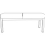 Lorell Healthcare Seating Guest Bench (LLR66999) View Product Image