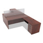 Alera Valencia Series Reversible Return/Bridge Shell, 47.25w x 23.63d x 29.5h, Cherry