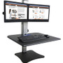 Victor DC350 Dual Monitor Sit-Stand Desk Converter - Up to 24" Screen Support - 25 lb Load Capacity - 20" Height x 28" Width x 23" Depth - Desktop, Tabletop - High Pressure Laminate (HPL)