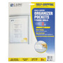C-Line Cubicle Keepers Hook and Loop-Backed Display, 9.2 x 11.41, Velcro Mount, Clear, 2/Pack