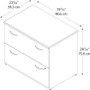 Bush Series C Lateral File, 2 Legal/Letter/A4/A5-Size File Drawers, Natural Cherry/Graphite Gray, 35.75" x 23.38" x 29.88"