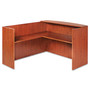 Alera Valencia Reversible Reception Return, 44.13w x 23.63d x 41.5h, Medium Cherry (ALEVA324424MC) View Product Image