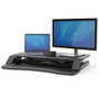 Fellowes Corsivo Sit-Stand Workstation, 31.5" x 24.25" x 16", Black