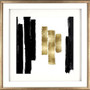 Lorell Blocks I Framed Abstract Artwork - 29.50" x 29.50" Frame Size - Black, Gold