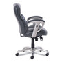 SertaPedic Emerson Task Chair, Supports Up to 300 lb, 18.75" to 21.75" Seat Height, Gray Seat/Back, Silver Base