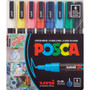 POSCA Water-Based Paint Markers, Fine Bullet Tip, Assorted Colors, 8/Pack