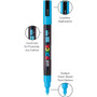 POSCA Water-Based Paint Markers, Fine Bullet Tip, Assorted Colors, 8/Pack