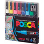 POSCA Water-Based Paint Markers, Fine Bullet Tip, Assorted Colors, 8/Pack