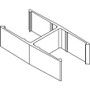 Lorell Straight Pane Connector, 20/ST, 1-1/2"x2-5/8"x1-3/8", AM (LLR90259) View Product Image