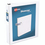 Avery Showcase Economy View Binders with Slant Rings, 3 Rings, 1.5" Capacity, 11 x 8.5, White