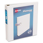 Avery Showcase Economy View Binders with Slant Rings, 3 Rings, 1.5" Capacity, 11 x 8.5, White