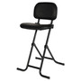 Alera IL Series Height-Adjustable Folding Stool, Supports Up to 300 lb, 27.5" Seat Height, Black
