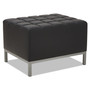 Alera QUB Series Ottoman, 26.38" x 21.5" x 17.5", Black