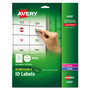 Avery Removable Multi-Use Labels, Inkjet/Laser Printers, 1" dia, White, 63/Sheet, 15 Sheets/Pack