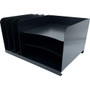 Huron Combo Slots Desk Organizer - 6 Compartment(s) - Horizontal/Vertical - 8" Height x 15" Width x 11" Depth - Durable - Black