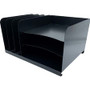 Huron Combo Slots Desk Organizer - 6 Compartment(s) - Horizontal/Vertical - 8" Height x 15" Width x 11" Depth - Durable - Black