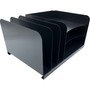 Huron Combo Slots Desk Organizer - 6 Compartment(s) - Horizontal/Vertical - 8" Height x 15" Width x 11" Depth - Durable - Black