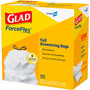 Glad CloroxPro ForceFlex Tall Kitchen Drawstring Trash Bags, 13 gal, 24 x 27.38, Gray, 100 Bags/Box, 4 Boxes/Carton