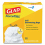 Glad CloroxPro ForceFlex Tall Kitchen Drawstring Trash Bags, 13 gal, 24 x 27.38, Gray, 100 Bags/Box, 4 Boxes/Carton