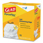 Glad CloroxPro ForceFlex Tall Kitchen Drawstring Trash Bags, 13 gal, 24 x 27.38, Gray, 100 Bags/Box, 4 Boxes/Carton
