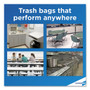 Glad CloroxPro ForceFlex Tall Kitchen Drawstring Trash Bags, 13 gal, 24 x 27.38, Gray, 100 Bags/Box, 4 Boxes/Carton