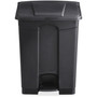 Safco Large Capacity Plastic Step-On Receptacle, 17 gal, Plastic, Black